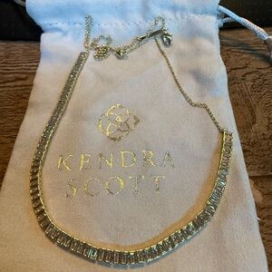 Kendra Scott Gold half tennis Necklace